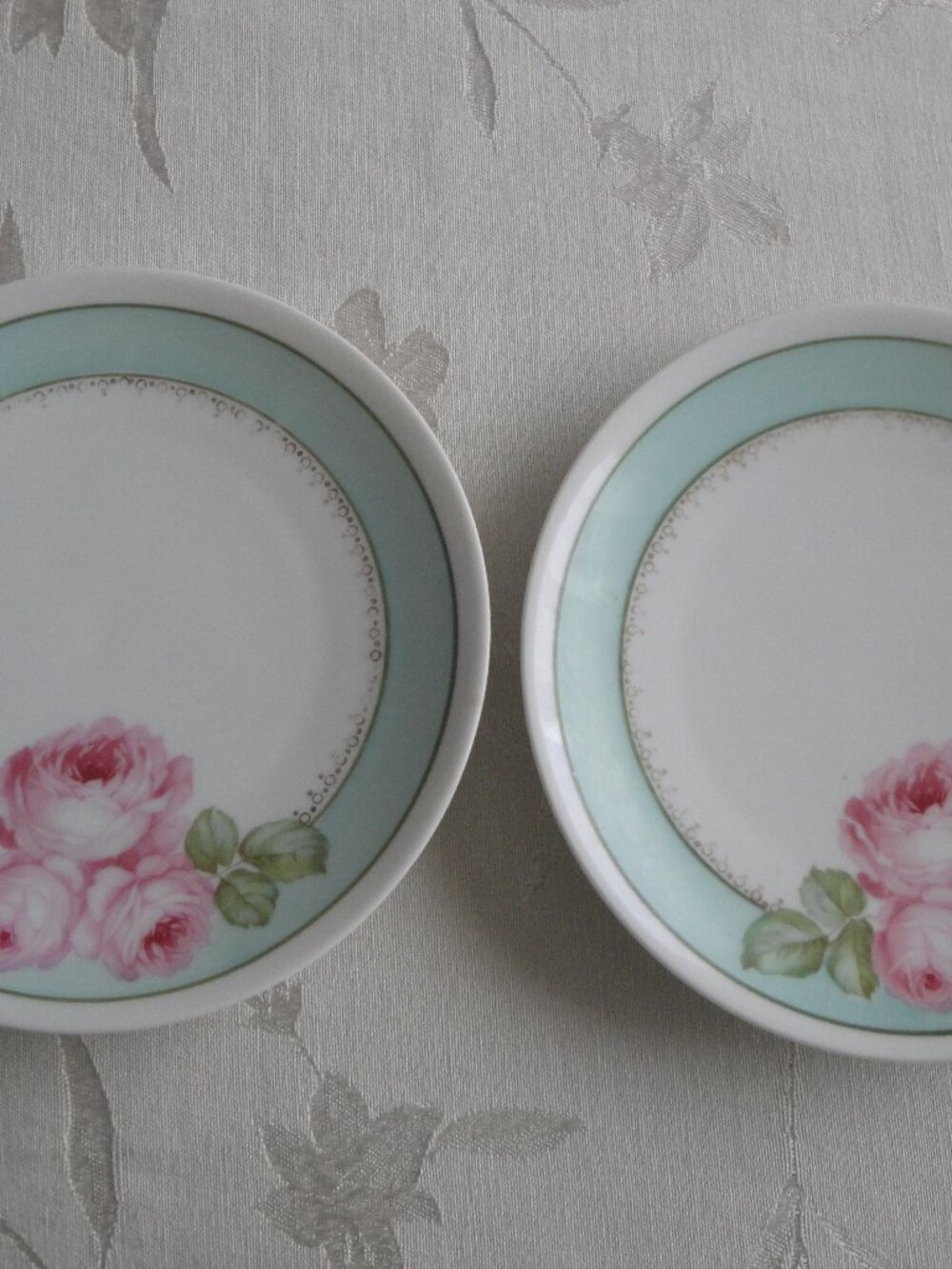 Vintage Germany Small Flowered Plates - Set of 2